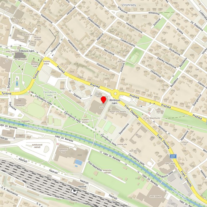 Mapa školy z Mapy.cz