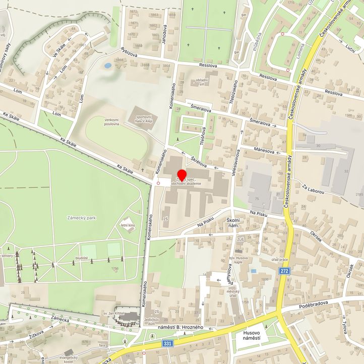 Mapa školy z Mapy.cz