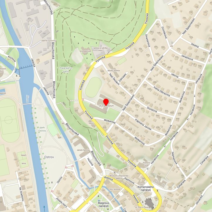 Mapa školy z Mapy.cz