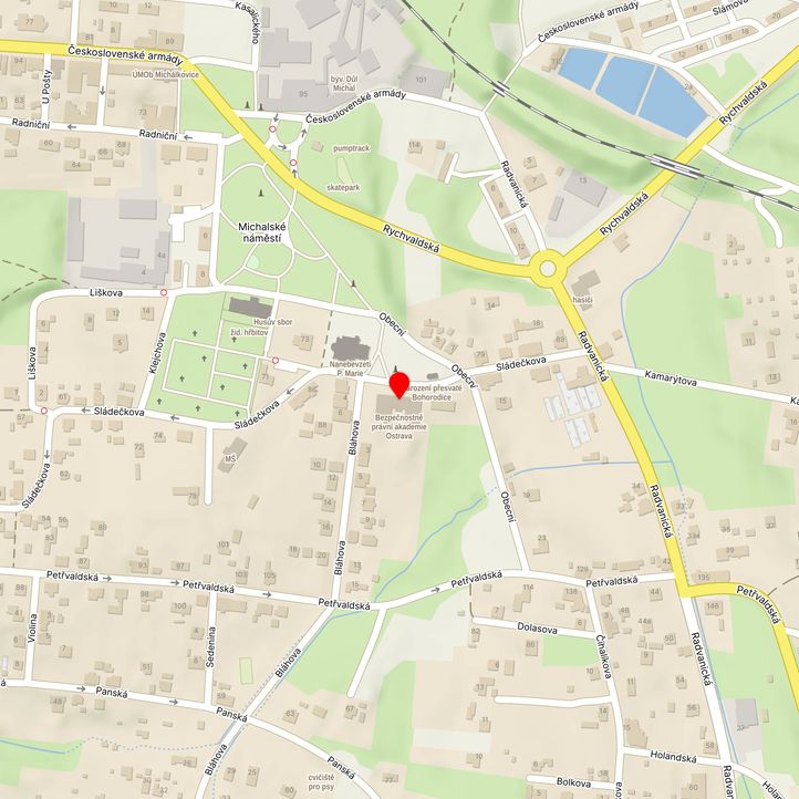 Mapa školy z Mapy.cz