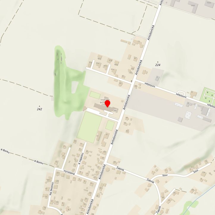 Mapa školy z Mapy.cz