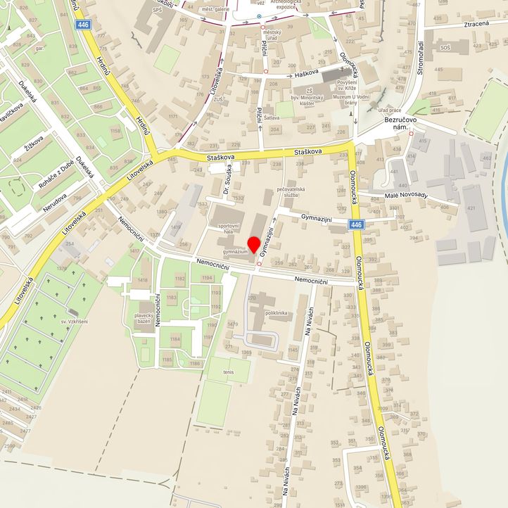 Mapa školy z Mapy.cz