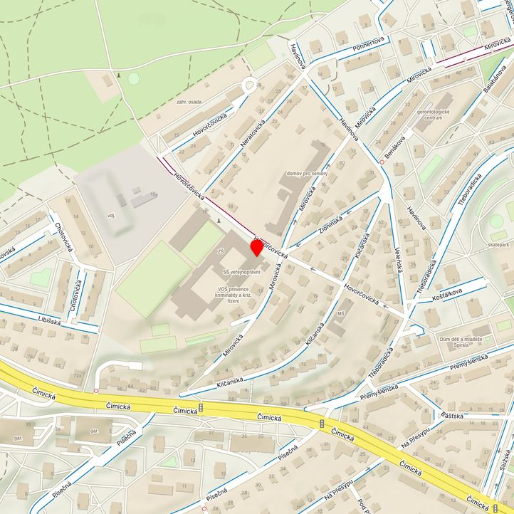Mapa školy z Mapy.cz