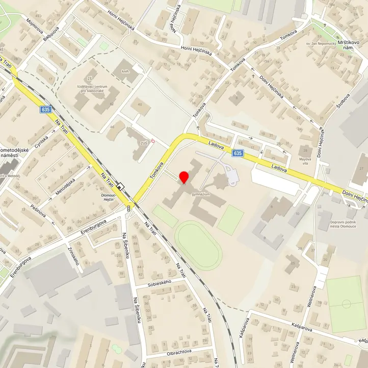 Mapa školy z Mapy.cz