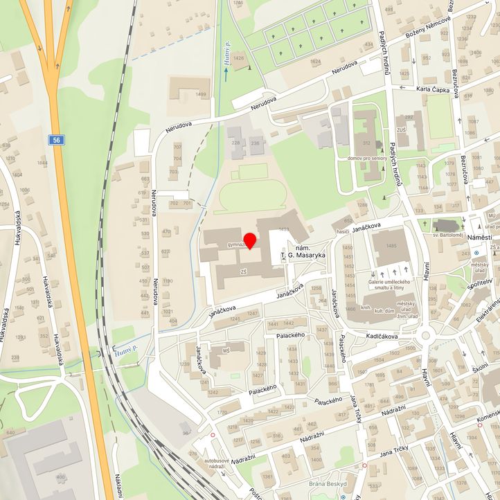 Mapa školy z Mapy.cz