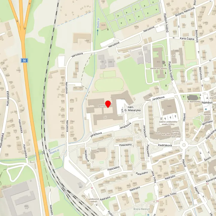 Mapa školy z Mapy.cz