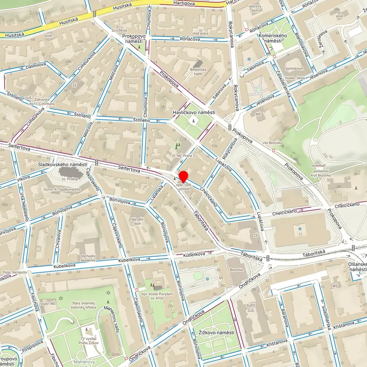 Mapa školy z Mapy.cz