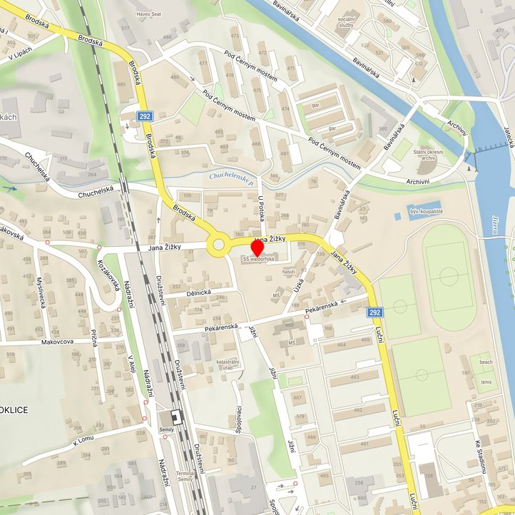 Mapa školy z Mapy.cz