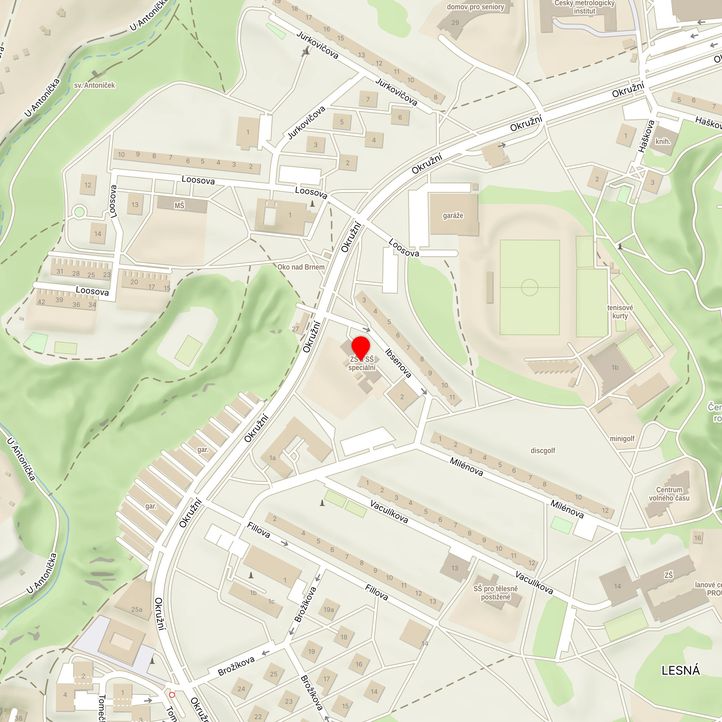 Mapa školy z Mapy.cz