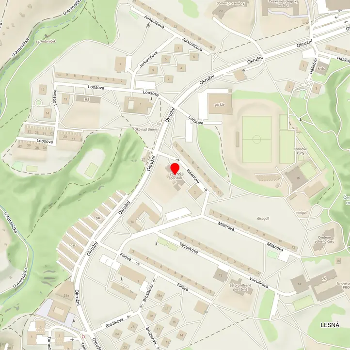 Mapa školy z Mapy.cz