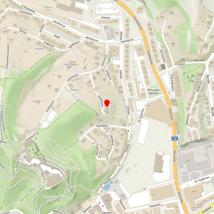 Mapa školy z Mapy.cz
