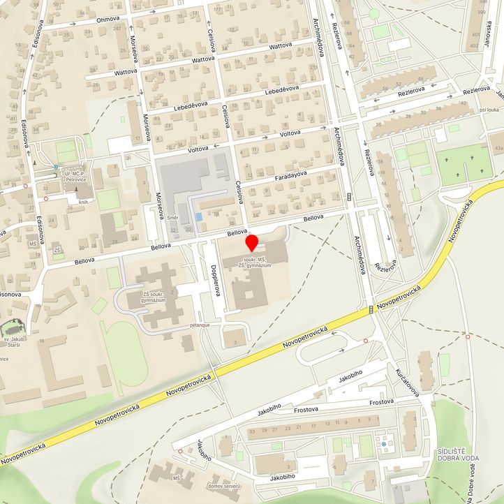 Mapa školy z Mapy.cz