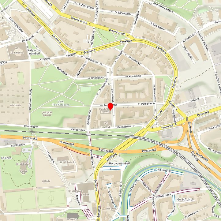 Mapa školy z Mapy.cz