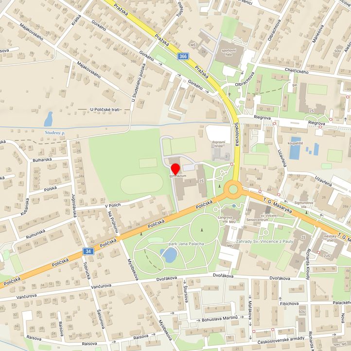 Mapa školy z Mapy.cz