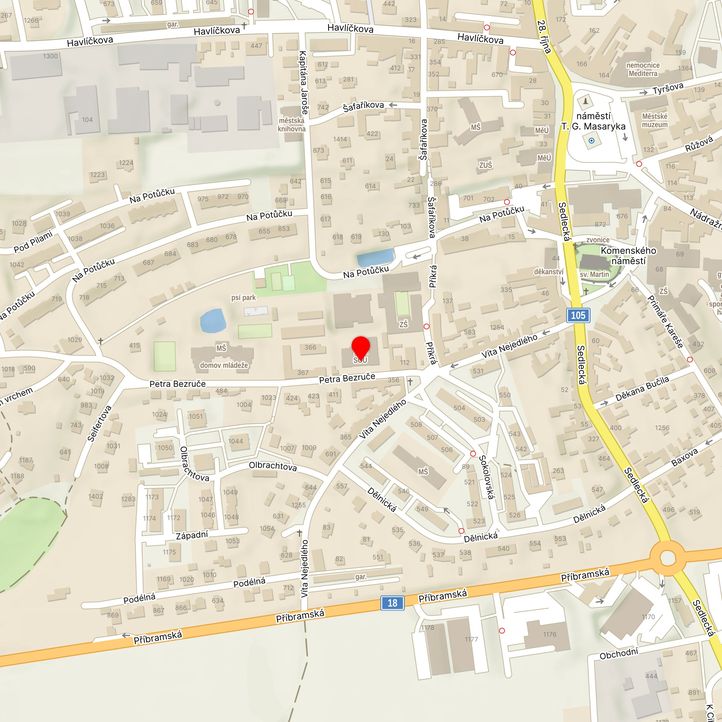 Mapa školy z Mapy.cz