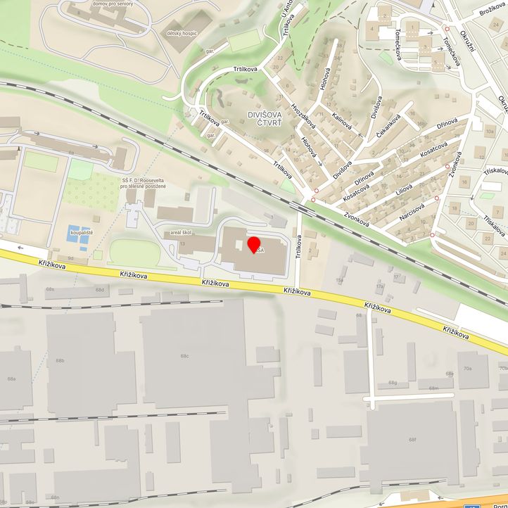 Mapa školy z Mapy.cz