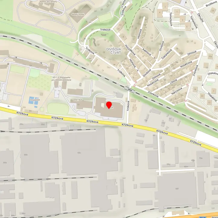 Mapa školy z Mapy.cz