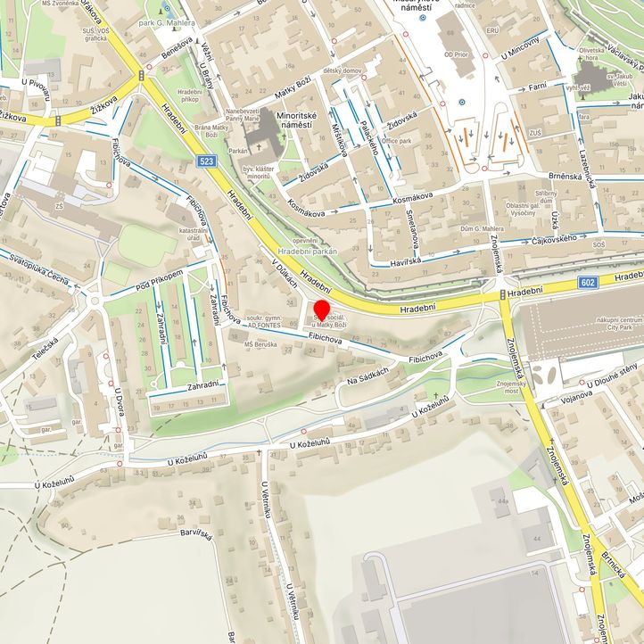 Mapa školy z Mapy.cz