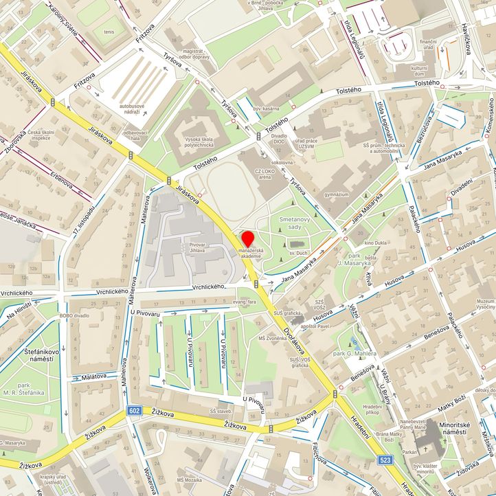 Mapa školy z Mapy.cz