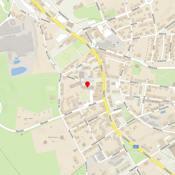 Mapa školy z Mapy.cz