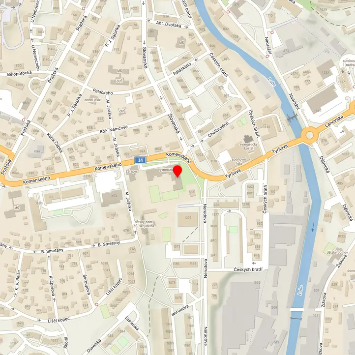 Mapa školy z Mapy.cz