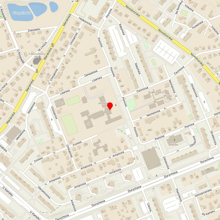 Mapa školy z Mapy.cz
