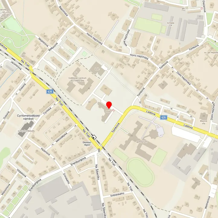 Mapa školy z Mapy.cz