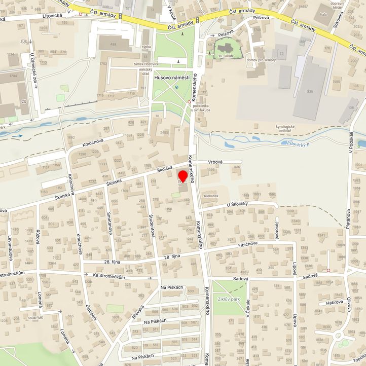 Mapa školy z Mapy.cz