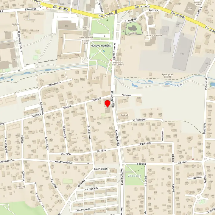 Mapa školy z Mapy.cz