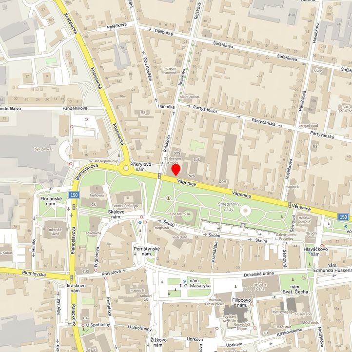 Mapa školy z Mapy.cz