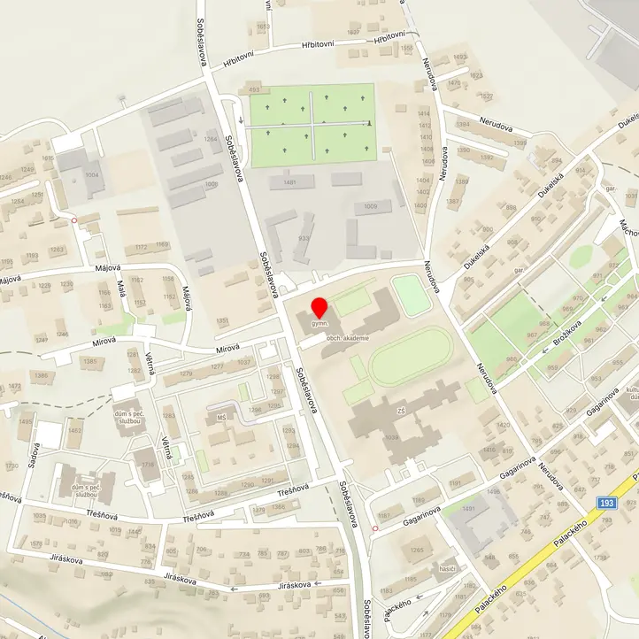 Mapa školy z Mapy.cz