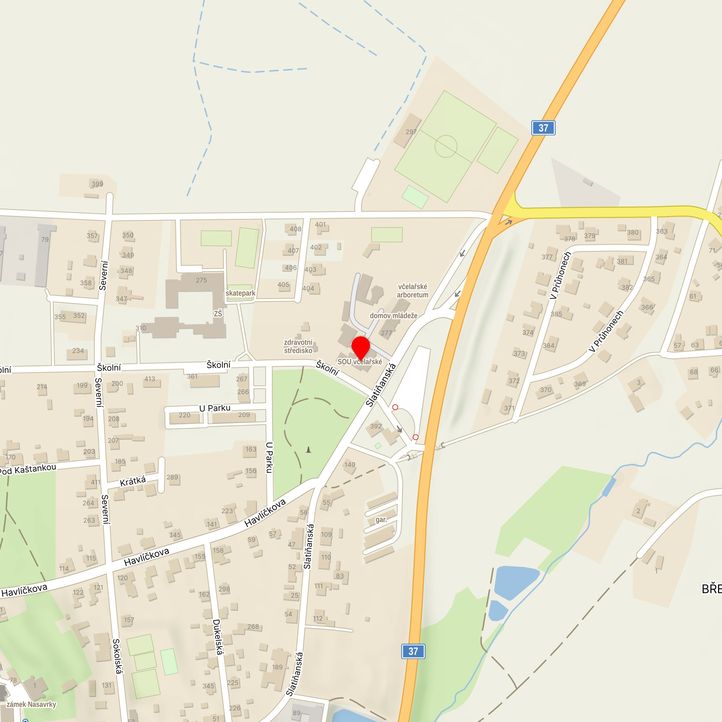 Mapa školy z Mapy.cz