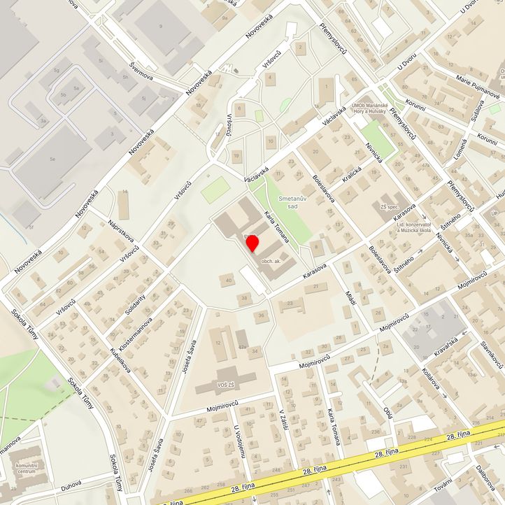Mapa školy z Mapy.cz