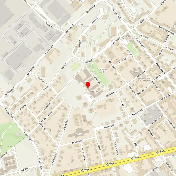 Mapa školy z Mapy.cz