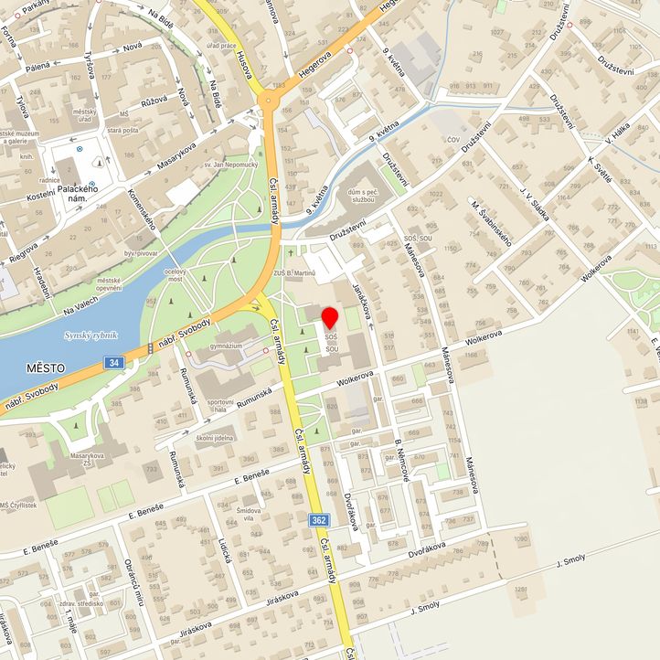Mapa školy z Mapy.cz