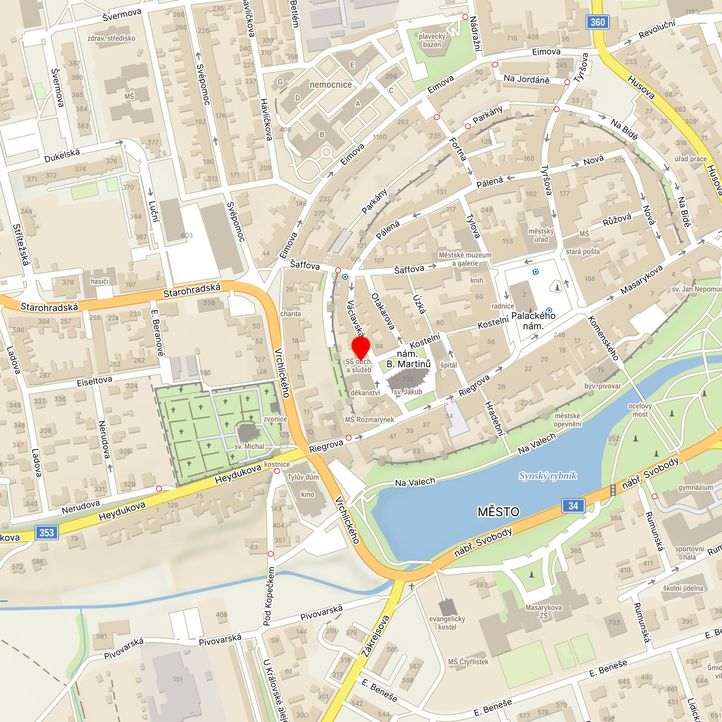 Mapa školy z Mapy.cz