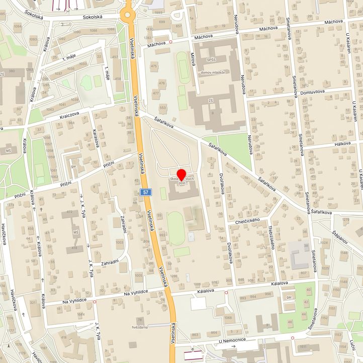 Mapa školy z Mapy.cz