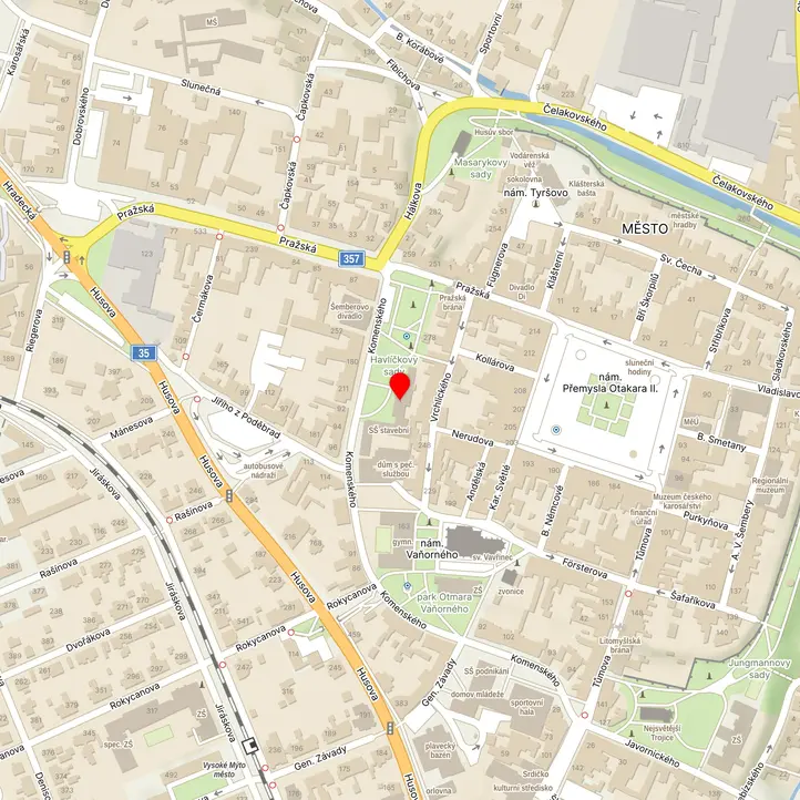 Mapa školy z Mapy.cz