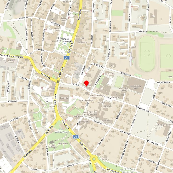 Mapa školy z Mapy.cz