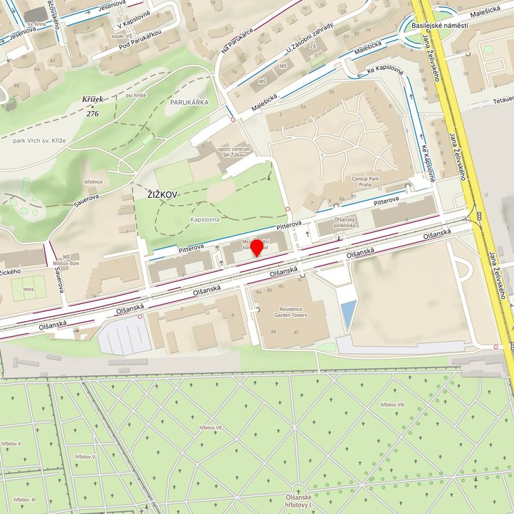 Mapa školy z Mapy.cz