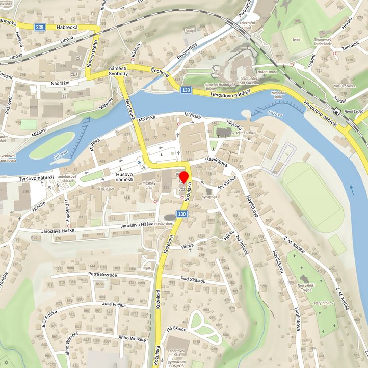 Mapa školy z Mapy.cz