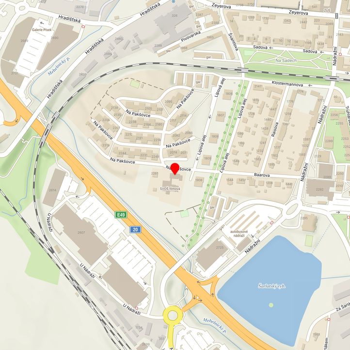 Mapa školy z Mapy.cz