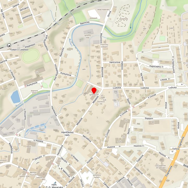 Mapa školy z Mapy.cz