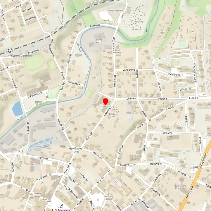 Mapa školy z Mapy.cz
