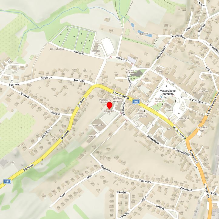 Mapa školy z Mapy.cz