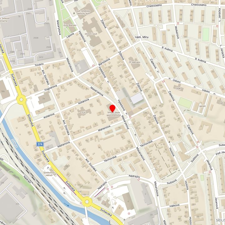 Mapa školy z Mapy.cz