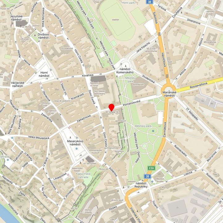Mapa školy z Mapy.cz