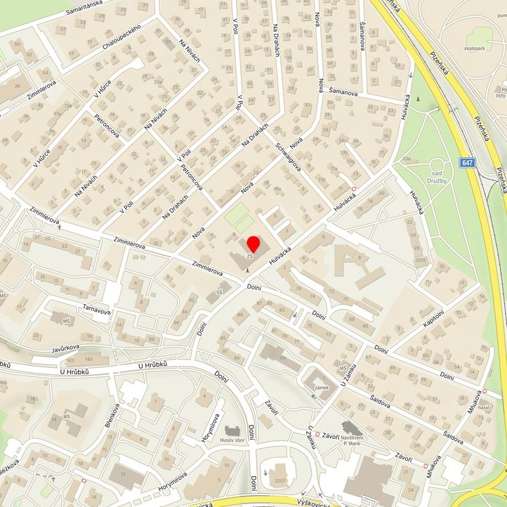 Mapa školy z Mapy.cz