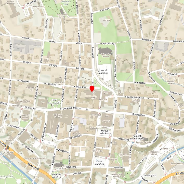 Mapa školy z Mapy.cz