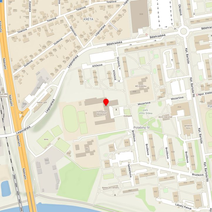 Mapa školy z Mapy.cz